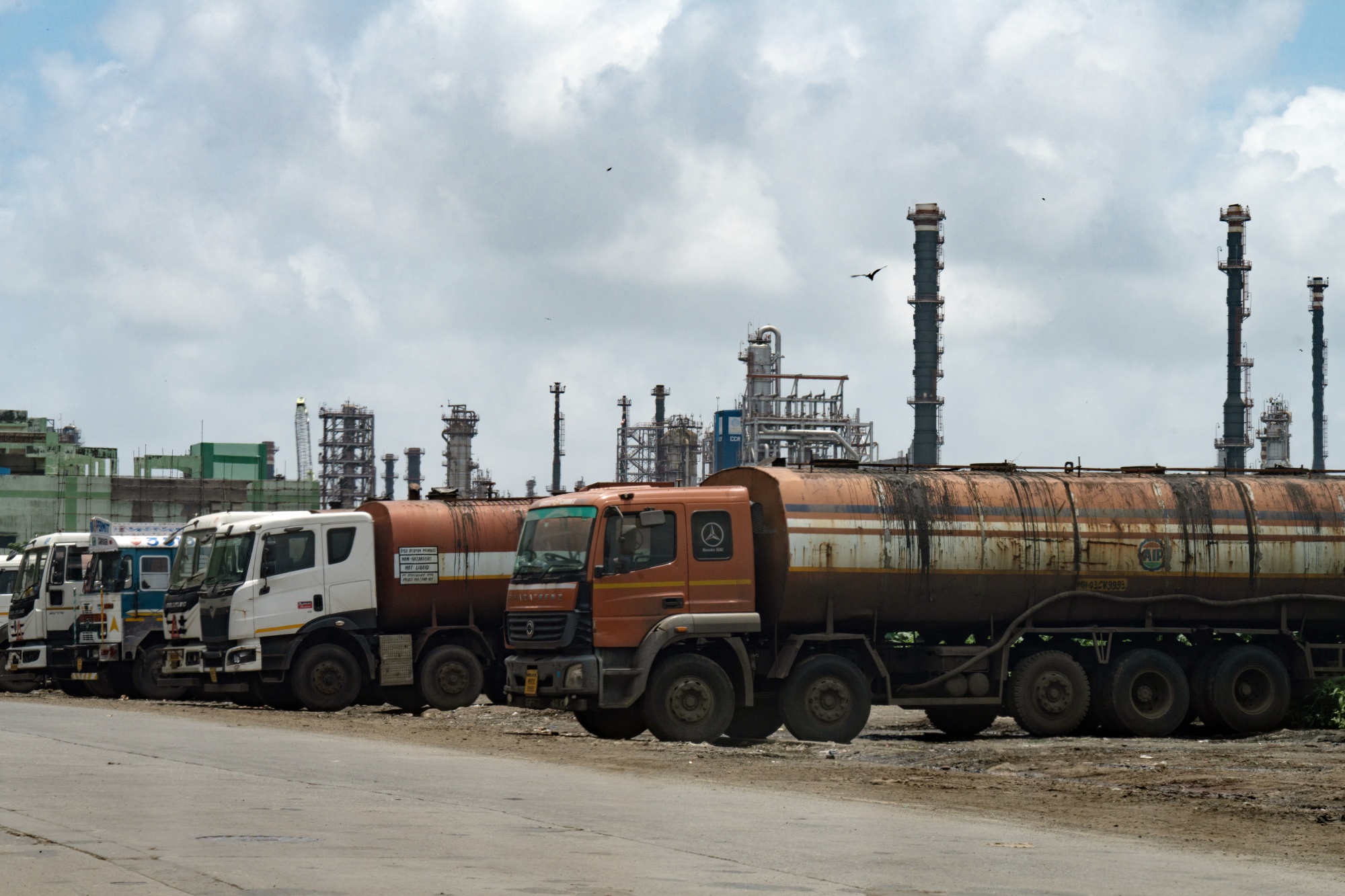 Oil tankers in Mumbai. Photographer: Abeer Khan/Bloomberg