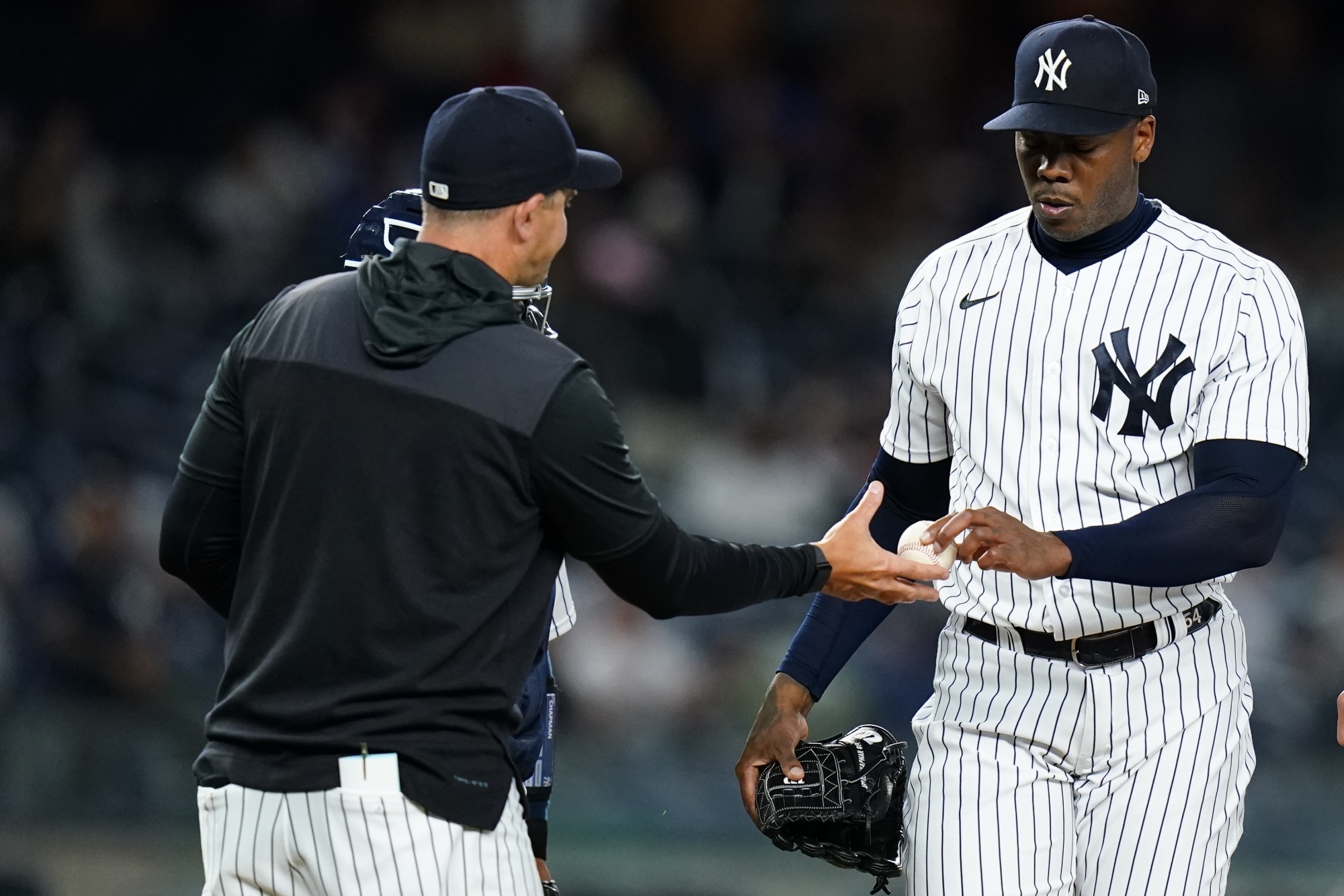 Yankees' Aroldis Chapman workout: Chapman hasn't stopped bulking