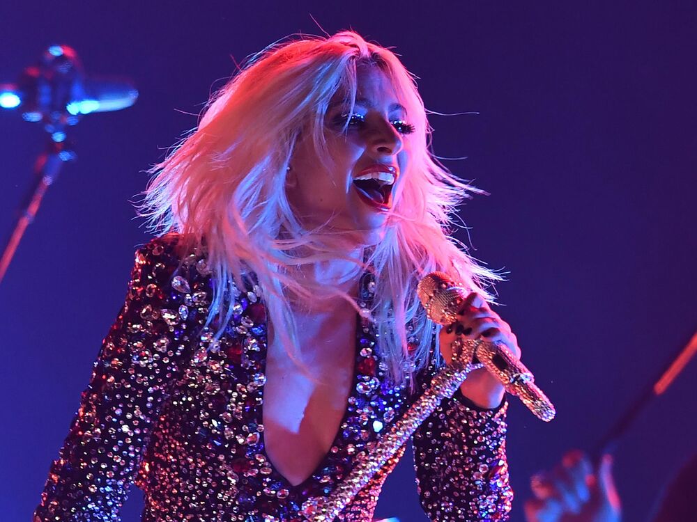 Lady Gaga at the Grammy Awards. 