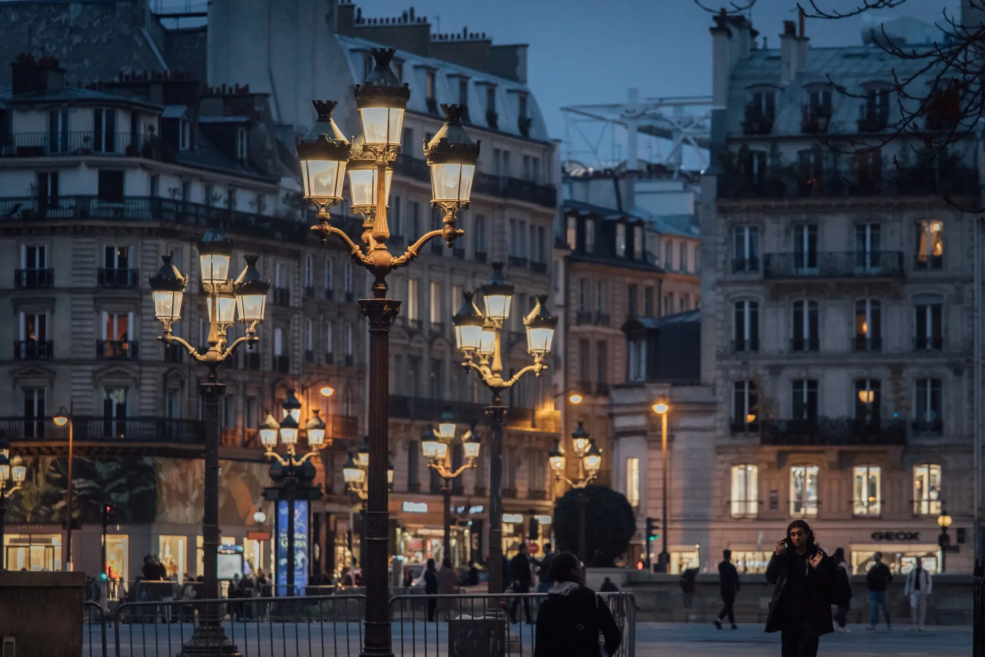 Street lights in Paris.