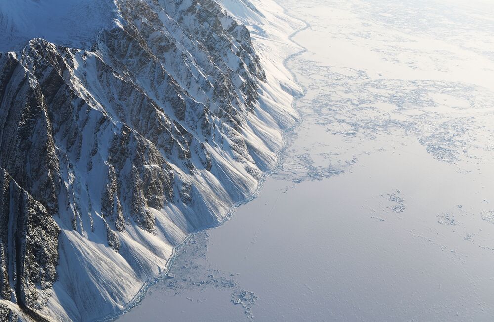 The retreating ice fields of Ellesmere Island.