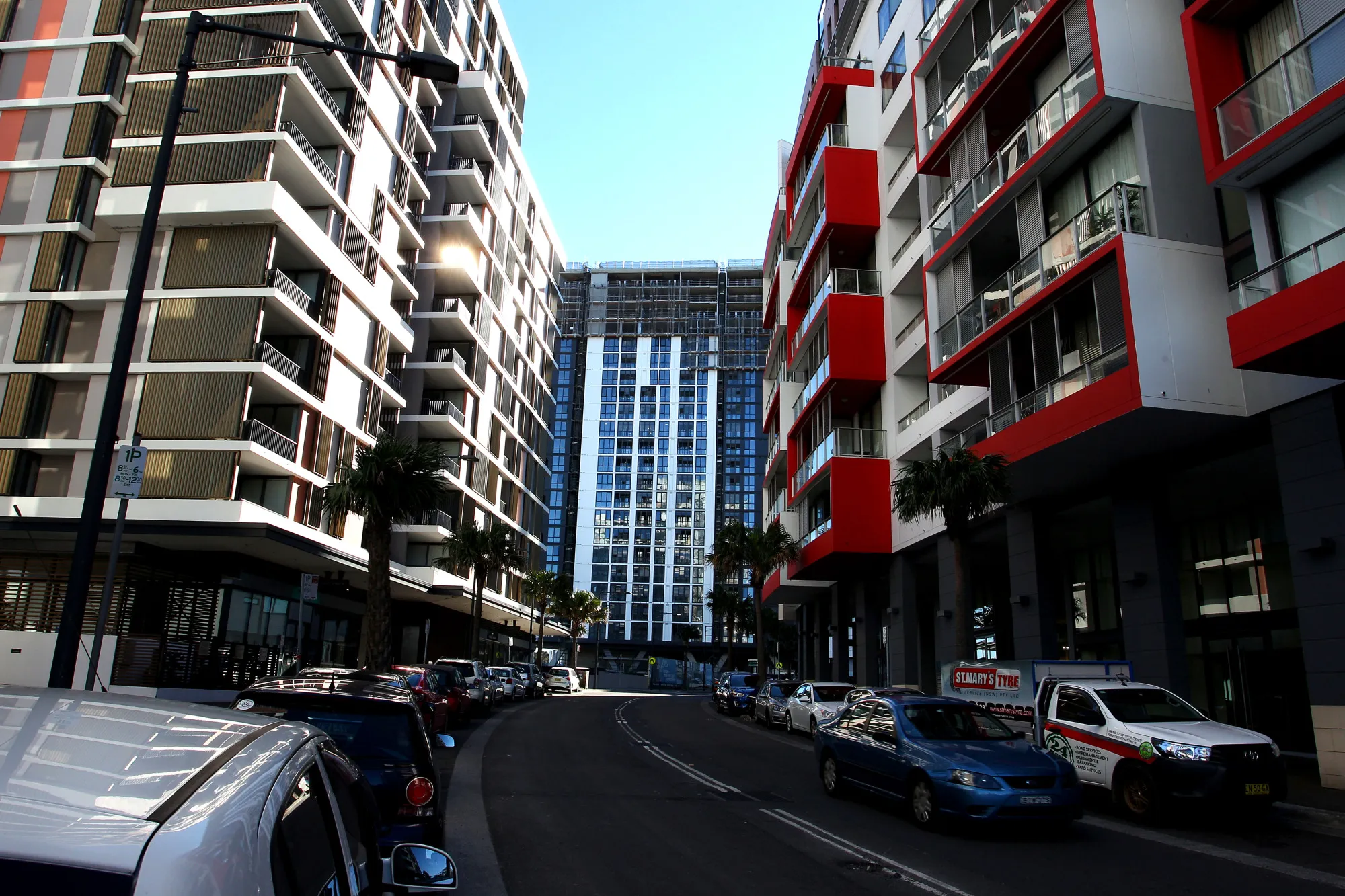 Apartment buildings in the suburb of Wolli Creek in Sydney.