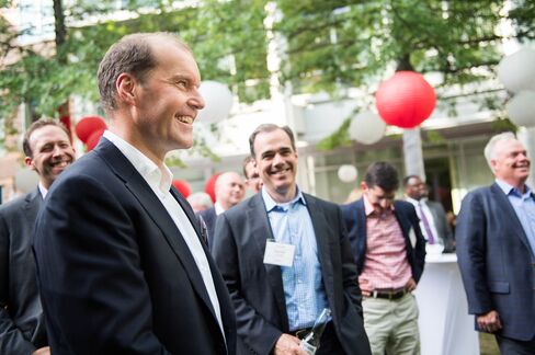 Christophe Weber and other gueats at the Takeda Innovation Networking reception in Boston.