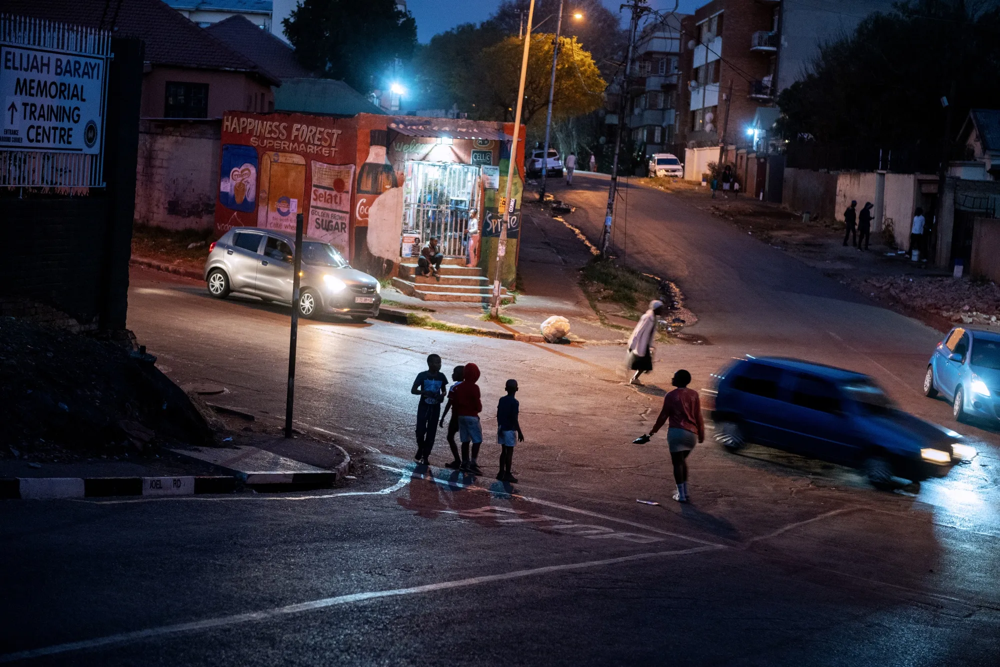Children play in inner city area of Yeoville in Johannesburg, on Aug. 11, 2024.