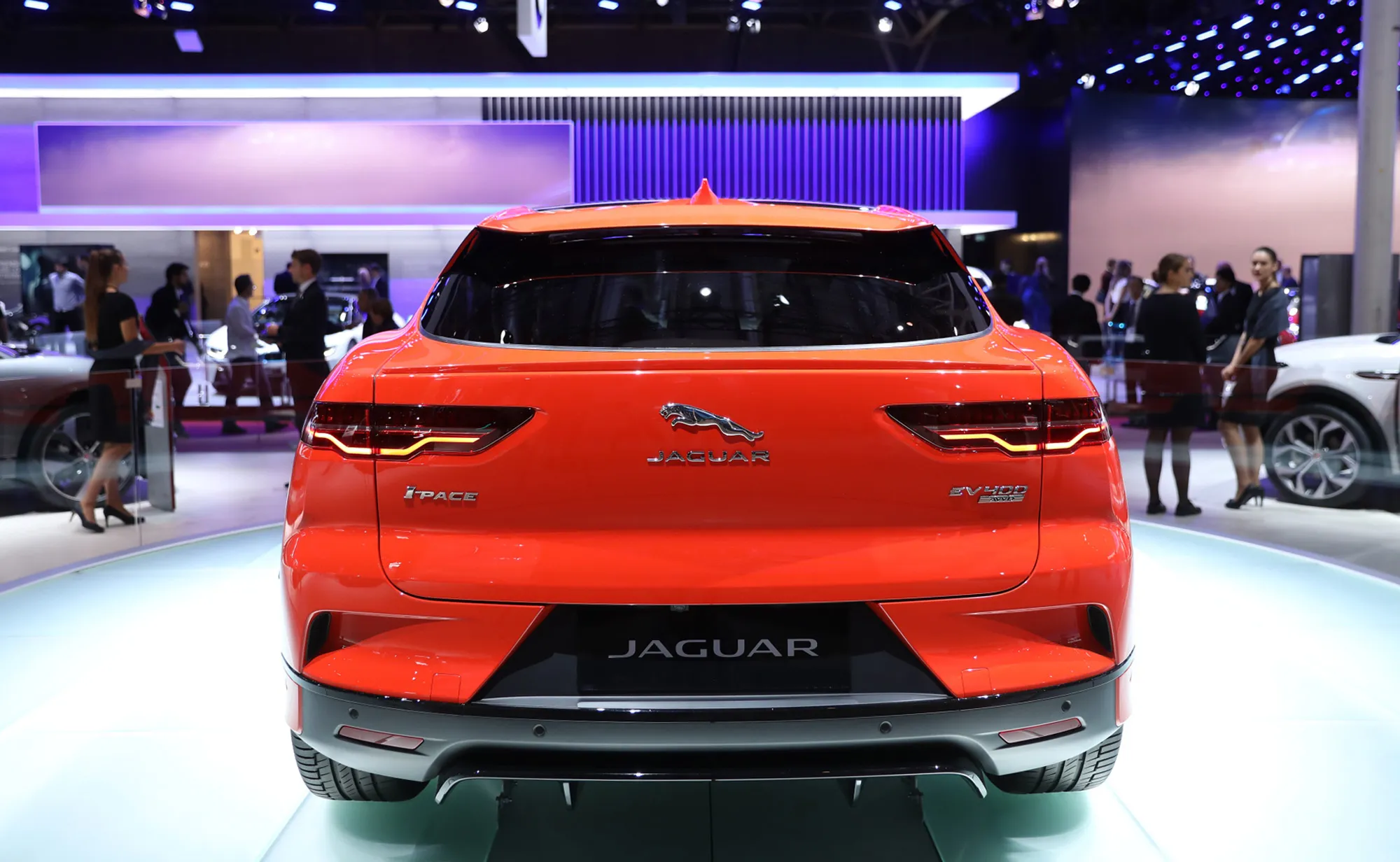 A Jaguar I-Pace electric SUV.