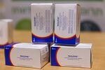 Boxes of Pfizer’s antiviral medication Paxlovid.