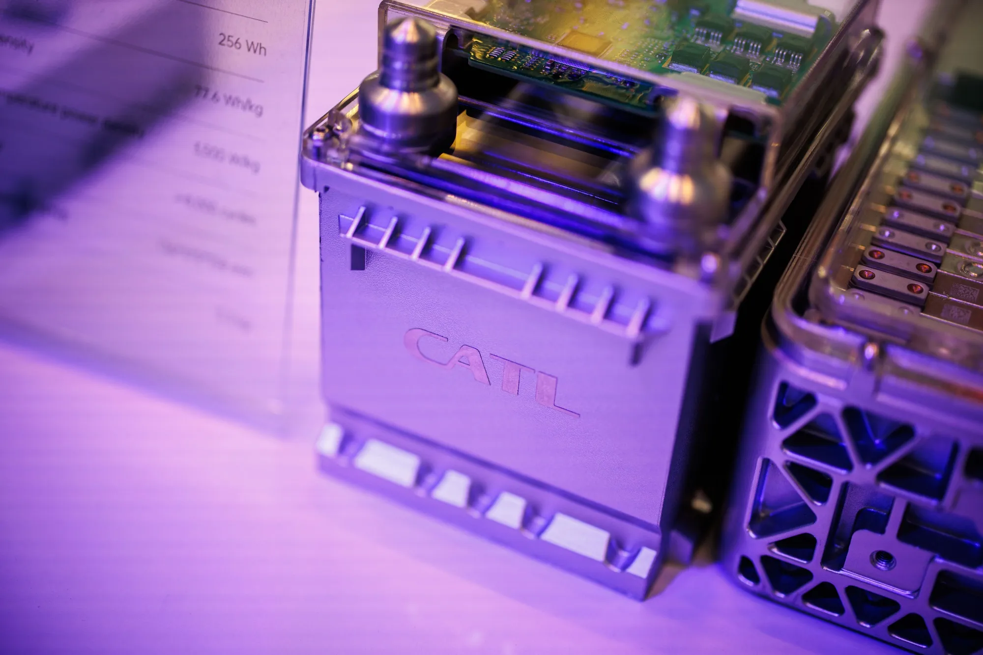 A CATL&nbsp;lithium iron phosphate battery.