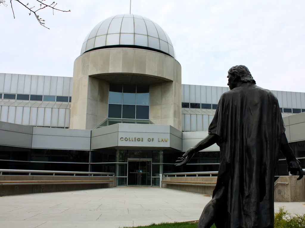 The University of Iowa College of Law in Iowa City, Iowa.

