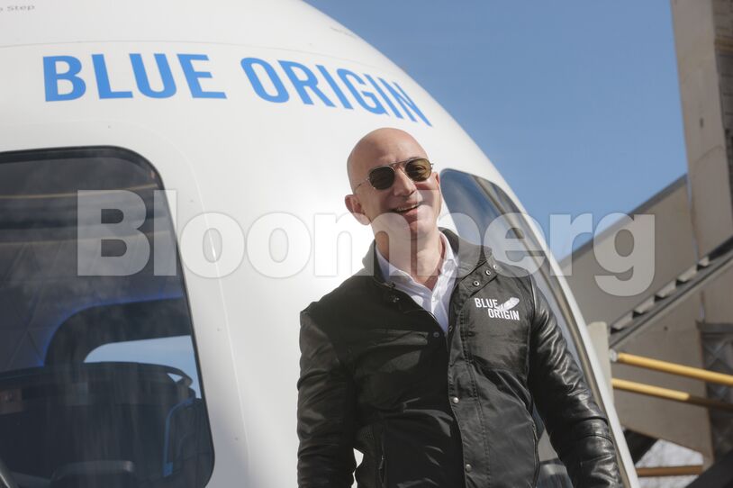 Amazon Chief Executive Officer Jeff Bezos Introduces The Blue Origin New Shepard System