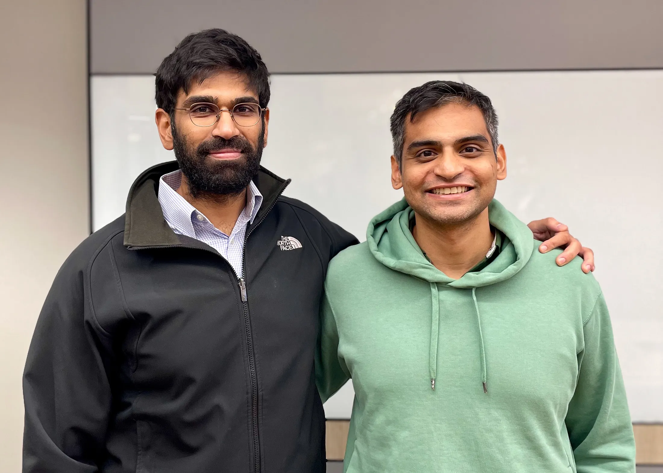 Kunal Agarwal, left, with Prakash Sanker.