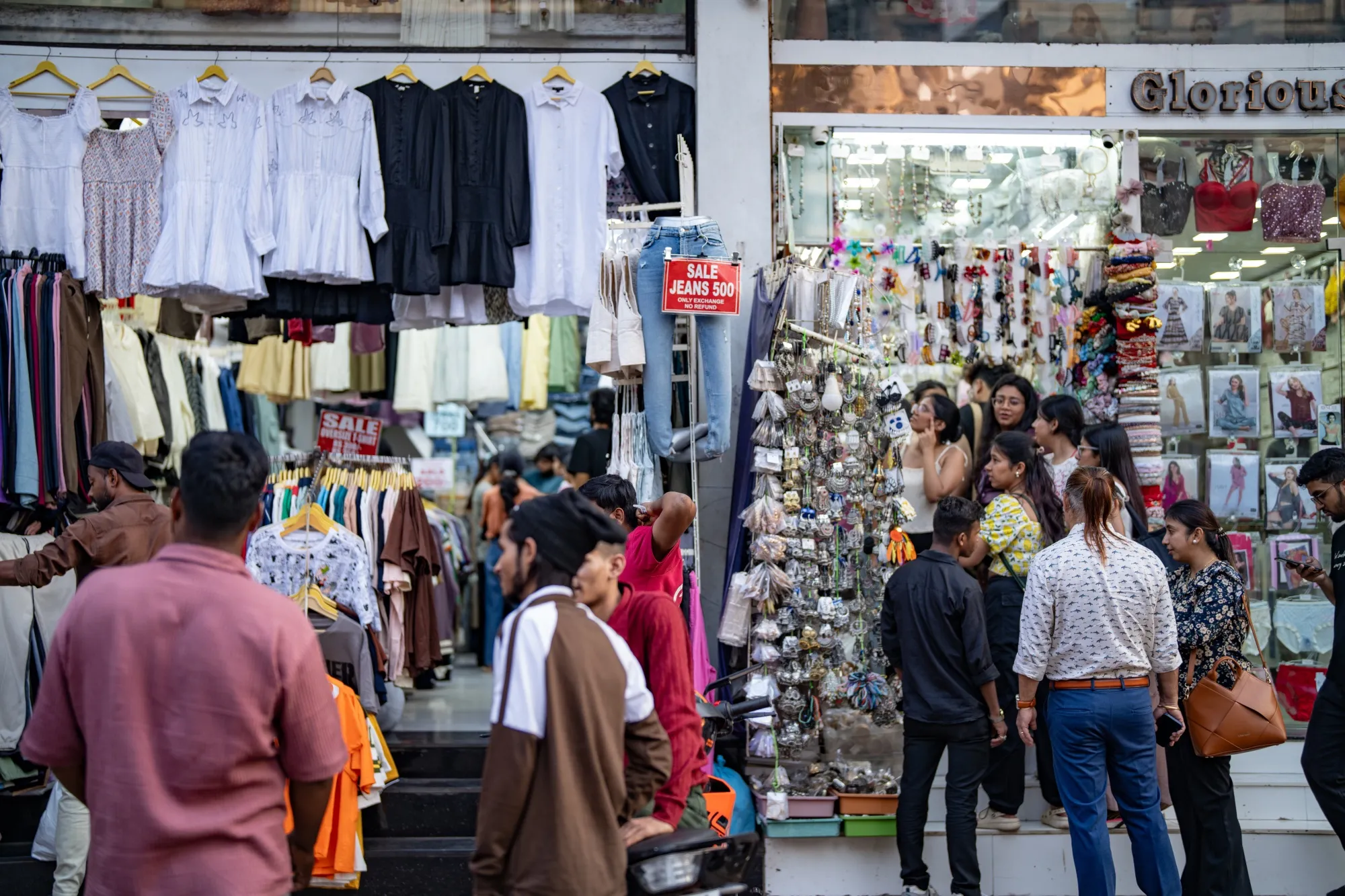 Shoppers in the suburb of Bandra in Mumbai.&nbsp;