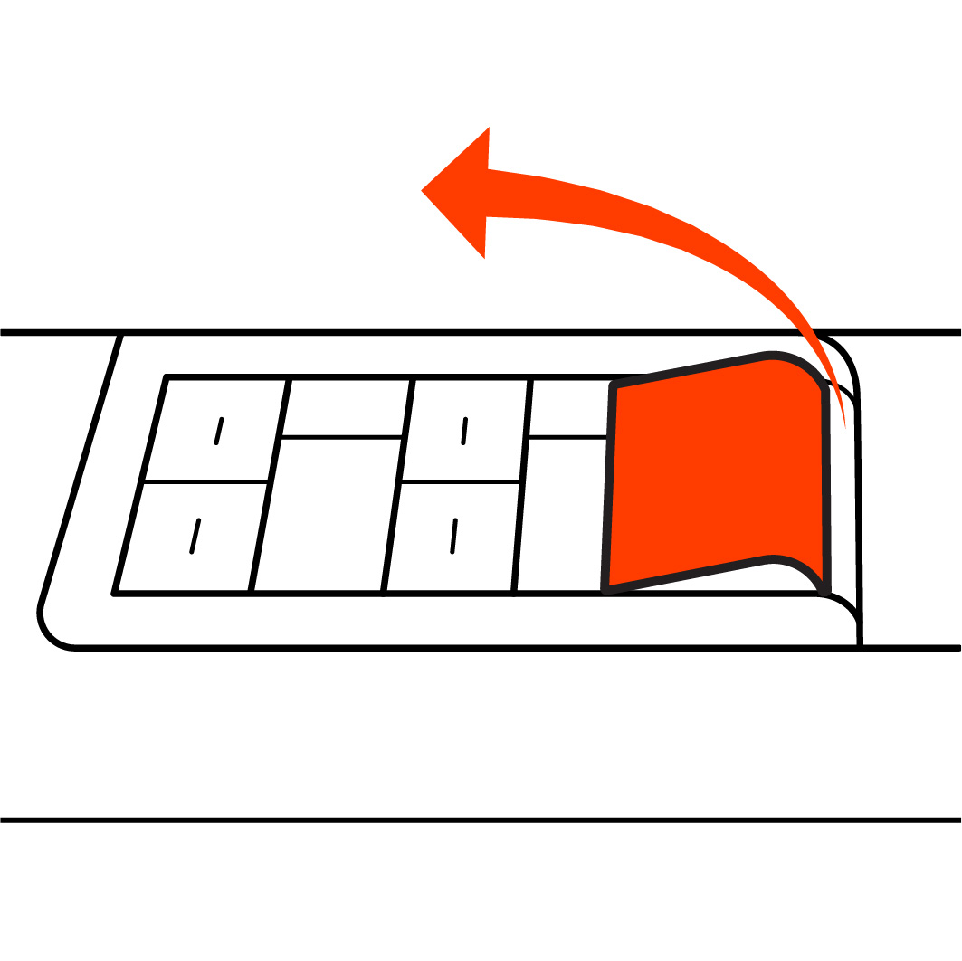 Close up view of the front driver side window switches