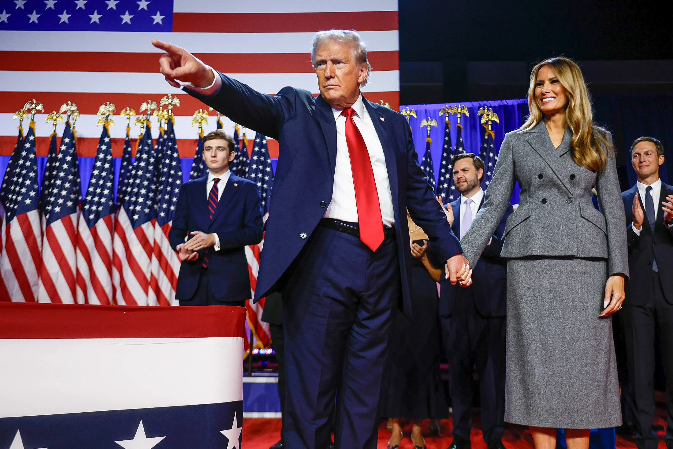Donald Trump during an election night event in West Palm Beach, Florida, on Nov. 6.
