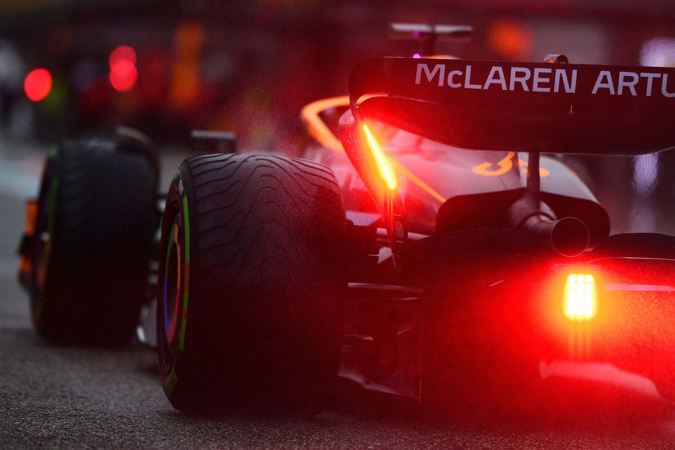 Daniel Ricciardo drives the McLaren MCL36 Mercedes during qualifying for the Emilia Romagna Grand Prix&nbsp;in Imola, Italy, on April 22.