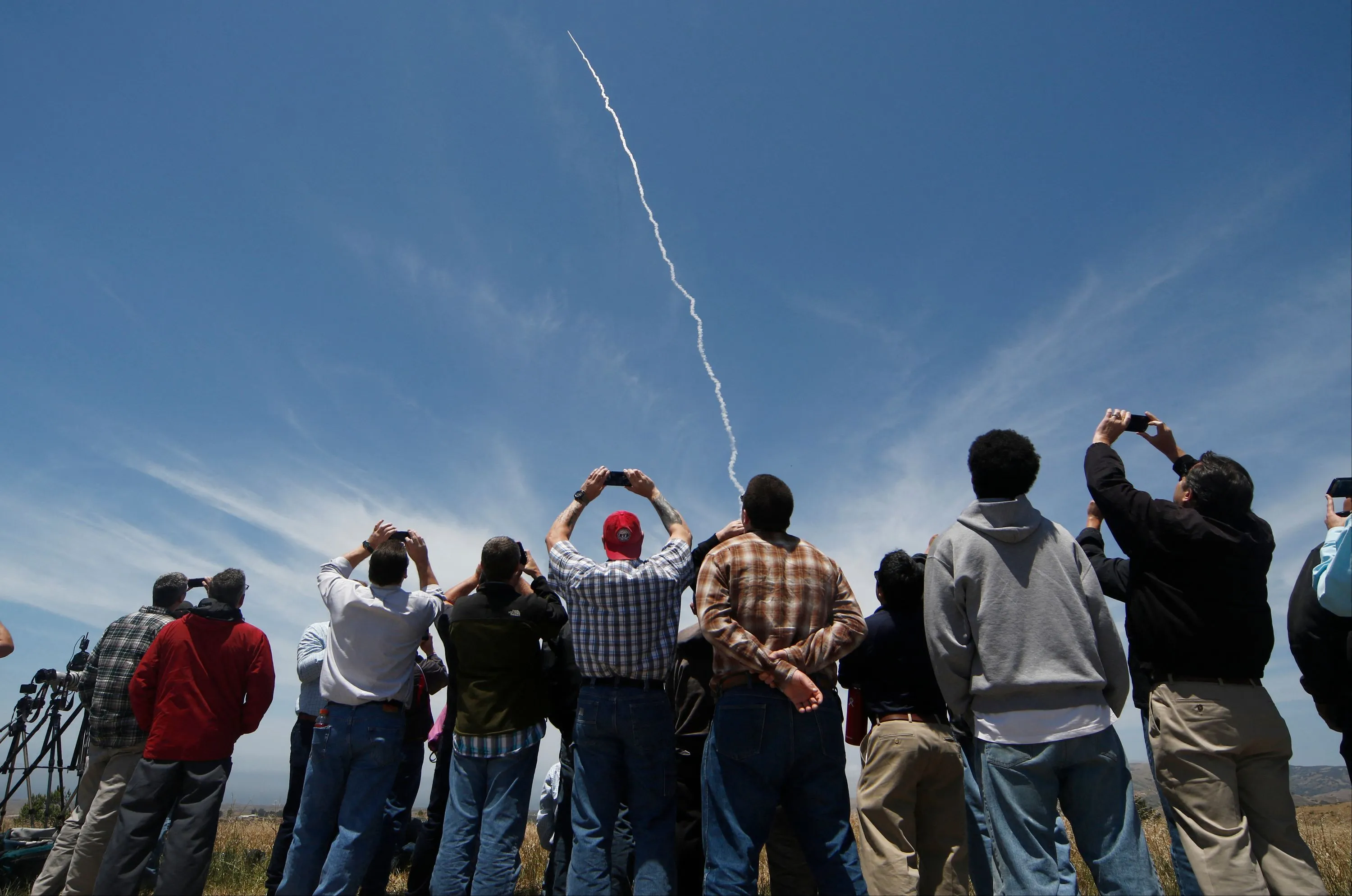 A ground based interceptor missile take off at Vandenberg Air Force base, California in 2017.