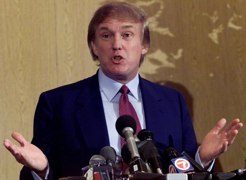 Donald Trump speaks at news conference in a Miami hotel. Tru