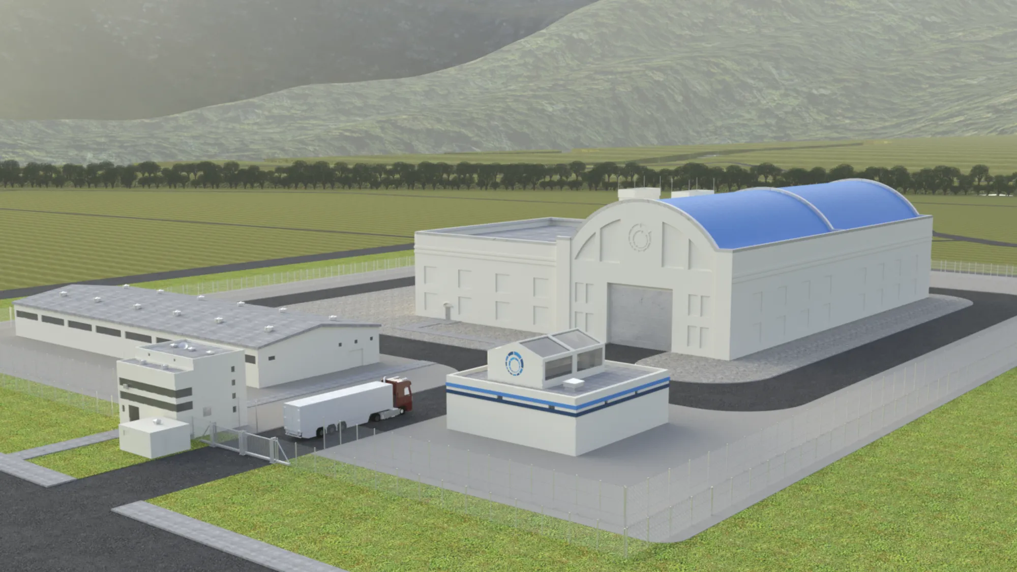 An artist rendering of the Hermes low-power demonstration reactor.&nbsp;