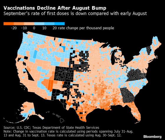 U.S. Covid Vaccinations Slide Again Ahead of Biden Mandates