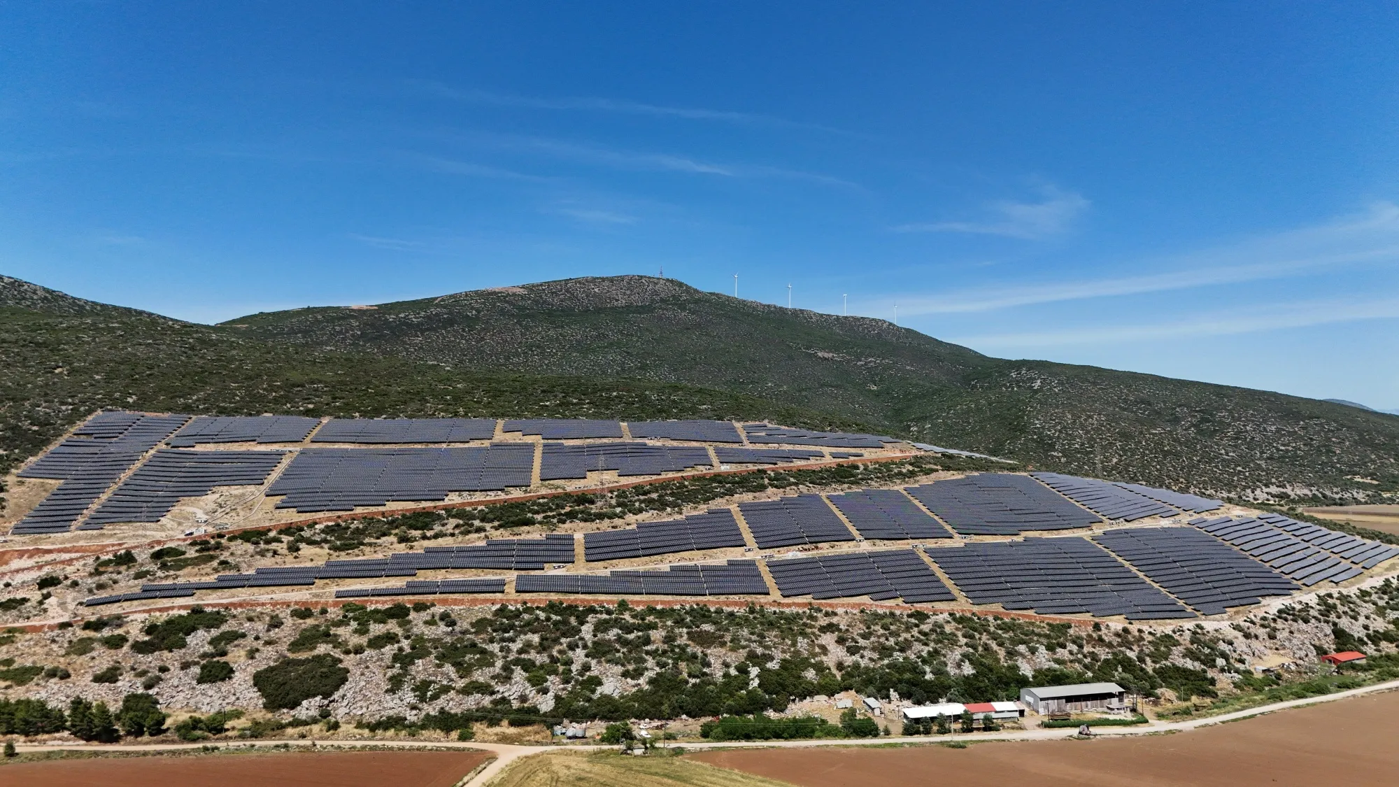 A solar farm in central Greece.