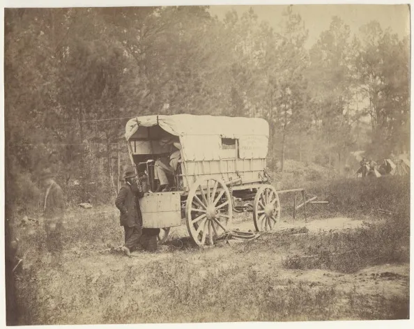 Loading up the wagon train and heading south.
