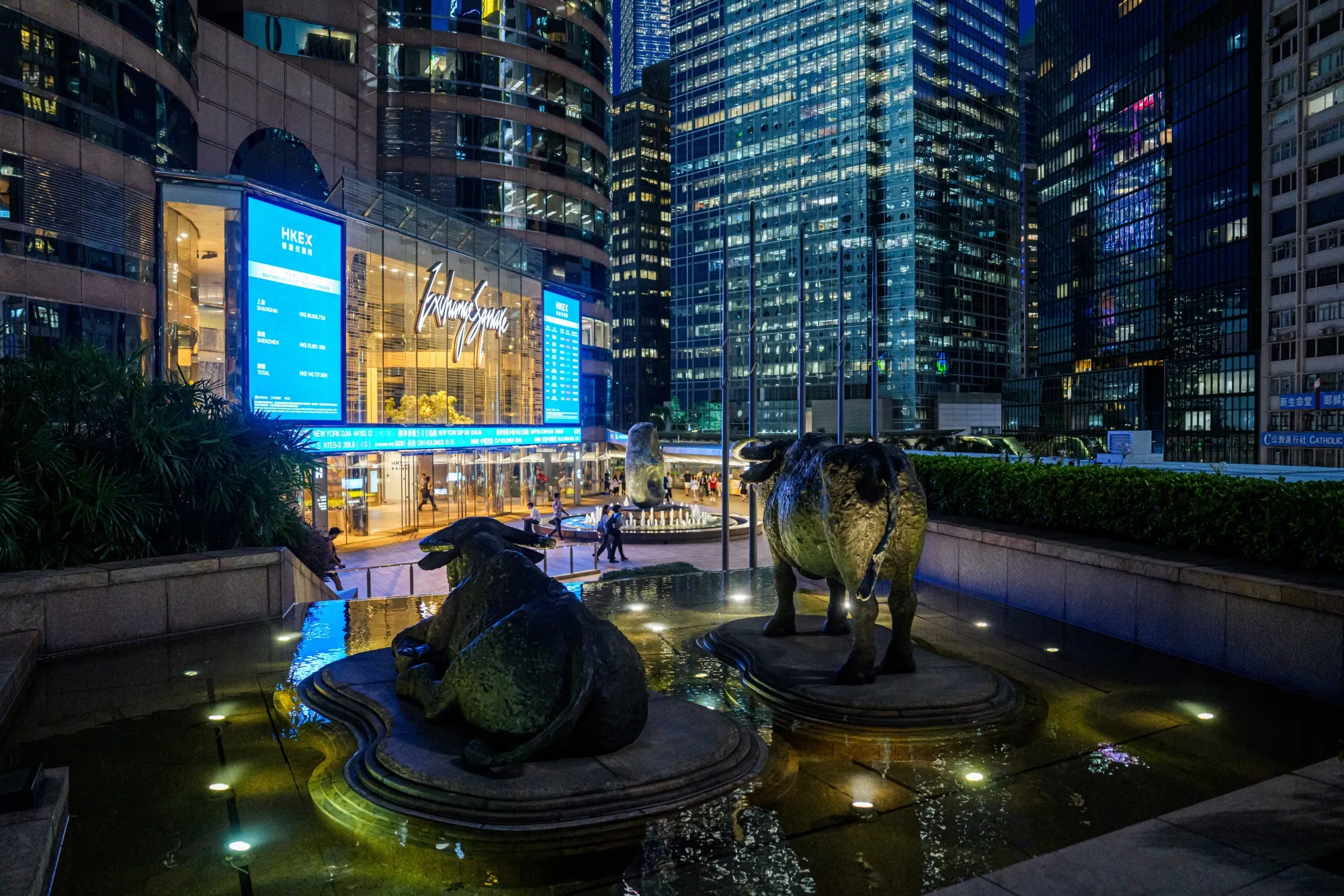 The Exchange Square Complex, which houses the Hong Kong Stock Exchange.