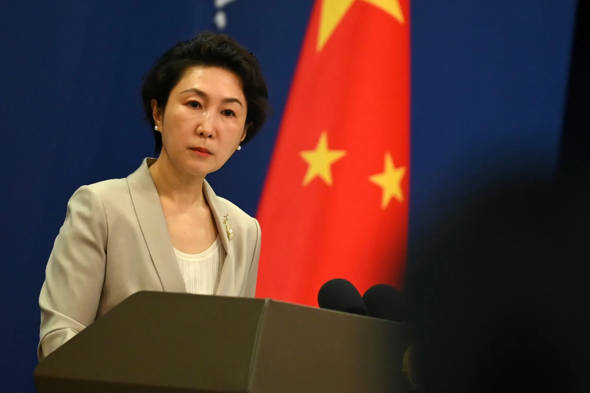 中国外務省の毛寧報道官（3月2日）