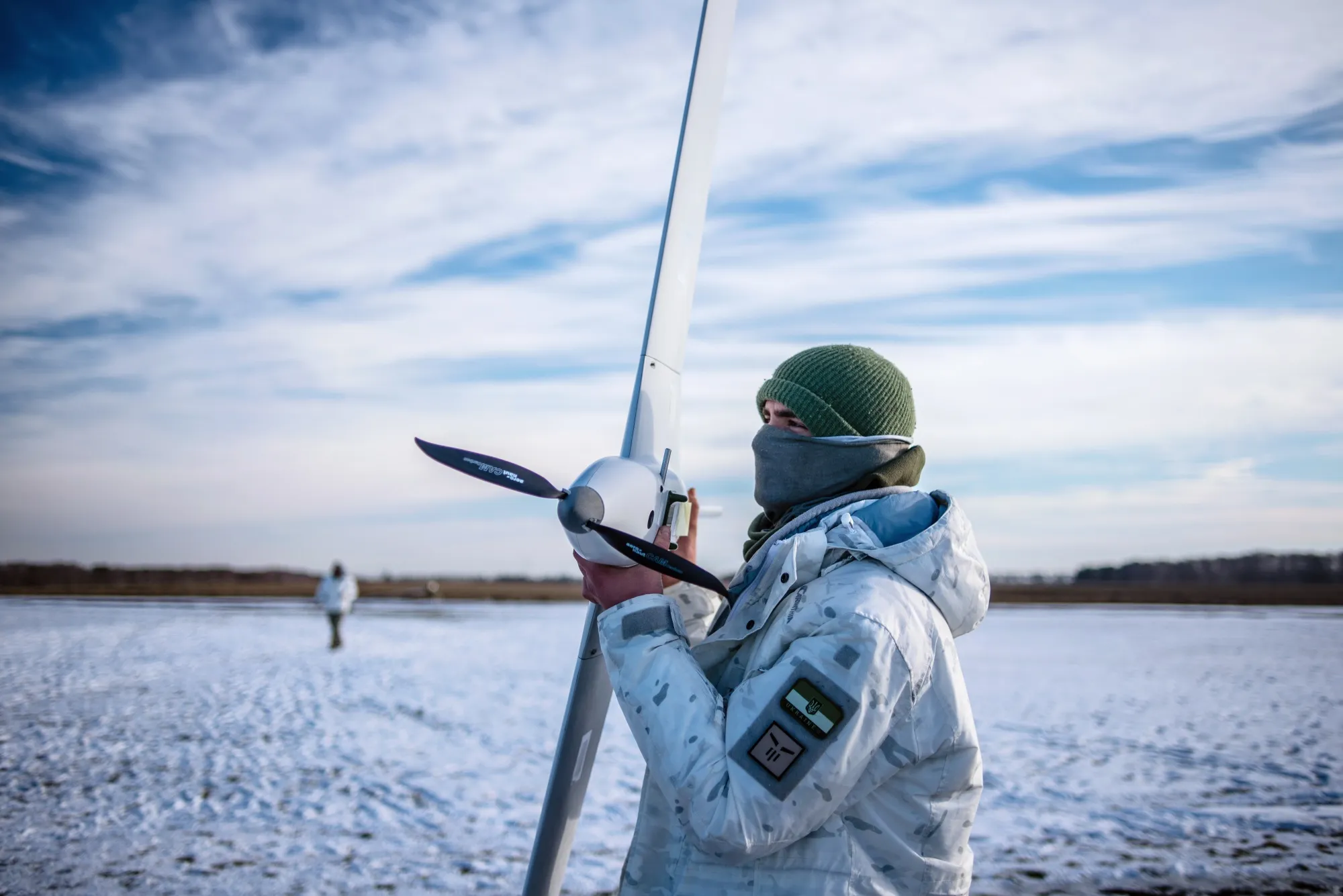 A drone test&nbsp;flight on the outskirts of Kyiv.&nbsp;