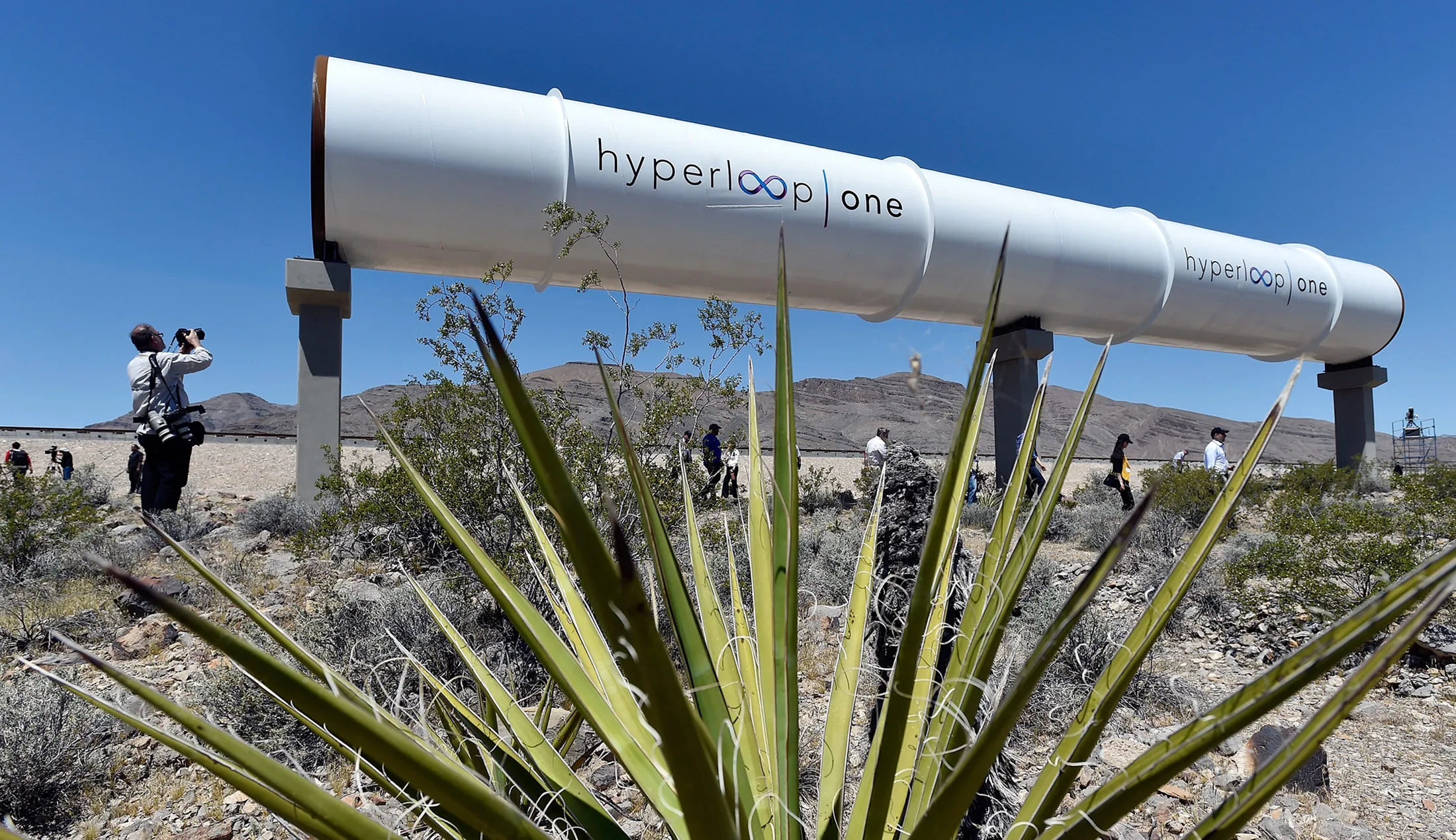 Hyperloop One Test and Safety site in the Nevada desert, on May 11, 2016.
