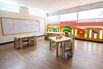Empty preschool classroom