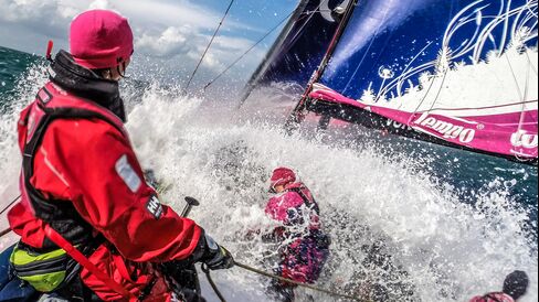 Team SCA in action on board at sea