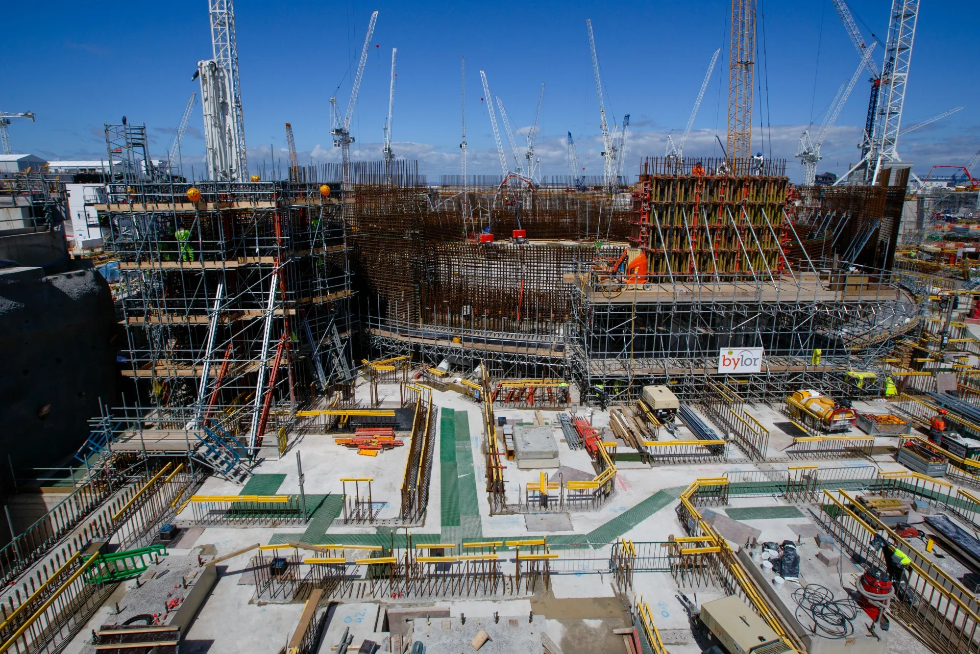 Construction continues for the Hinkley Point C power station near Bridgwater, U.K, on July 28.