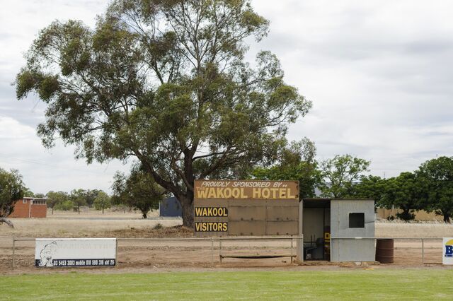 The recently closed Wakool Football and Netball Club in Warkool, NSW.