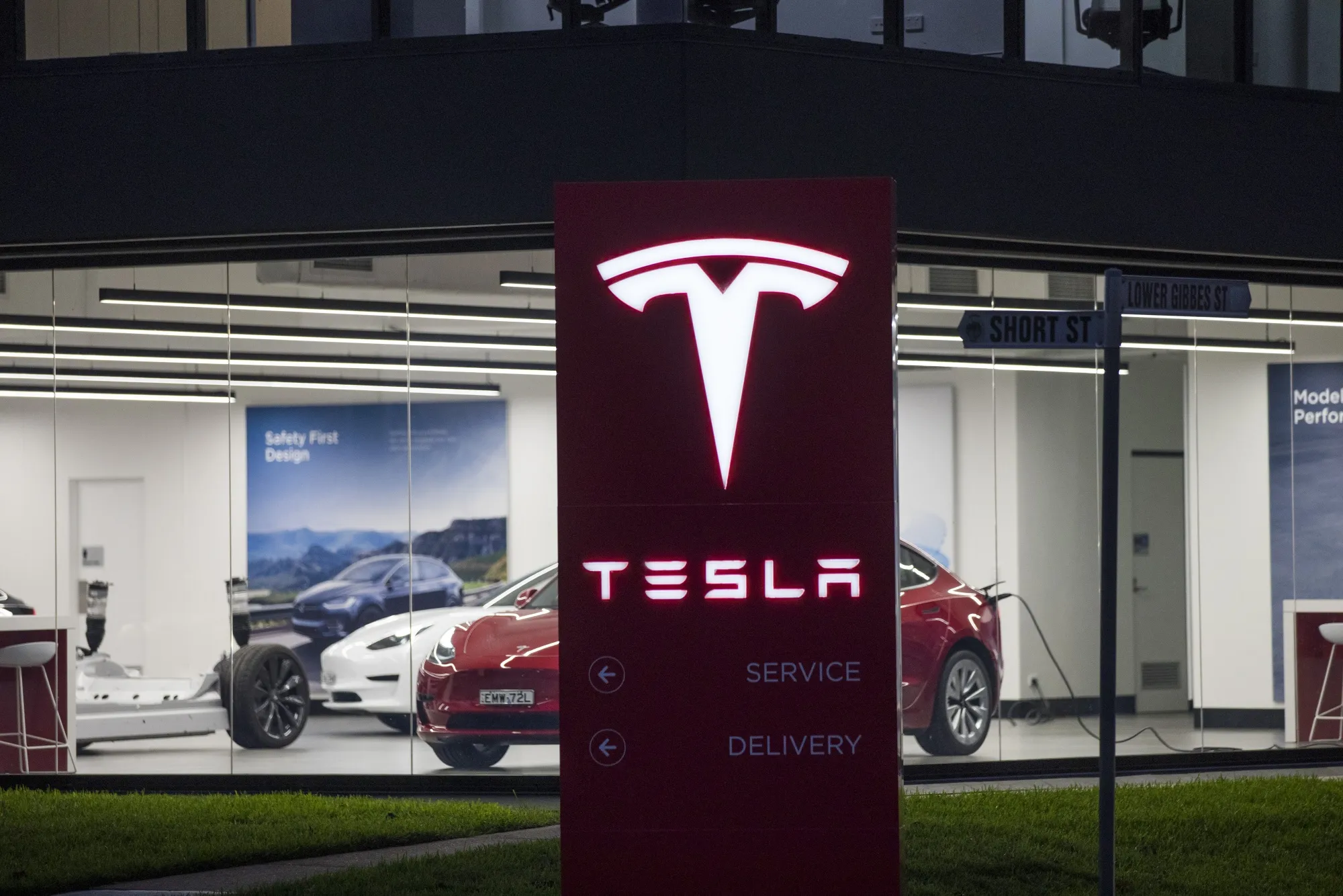 A Tesla Inc. showroom.
