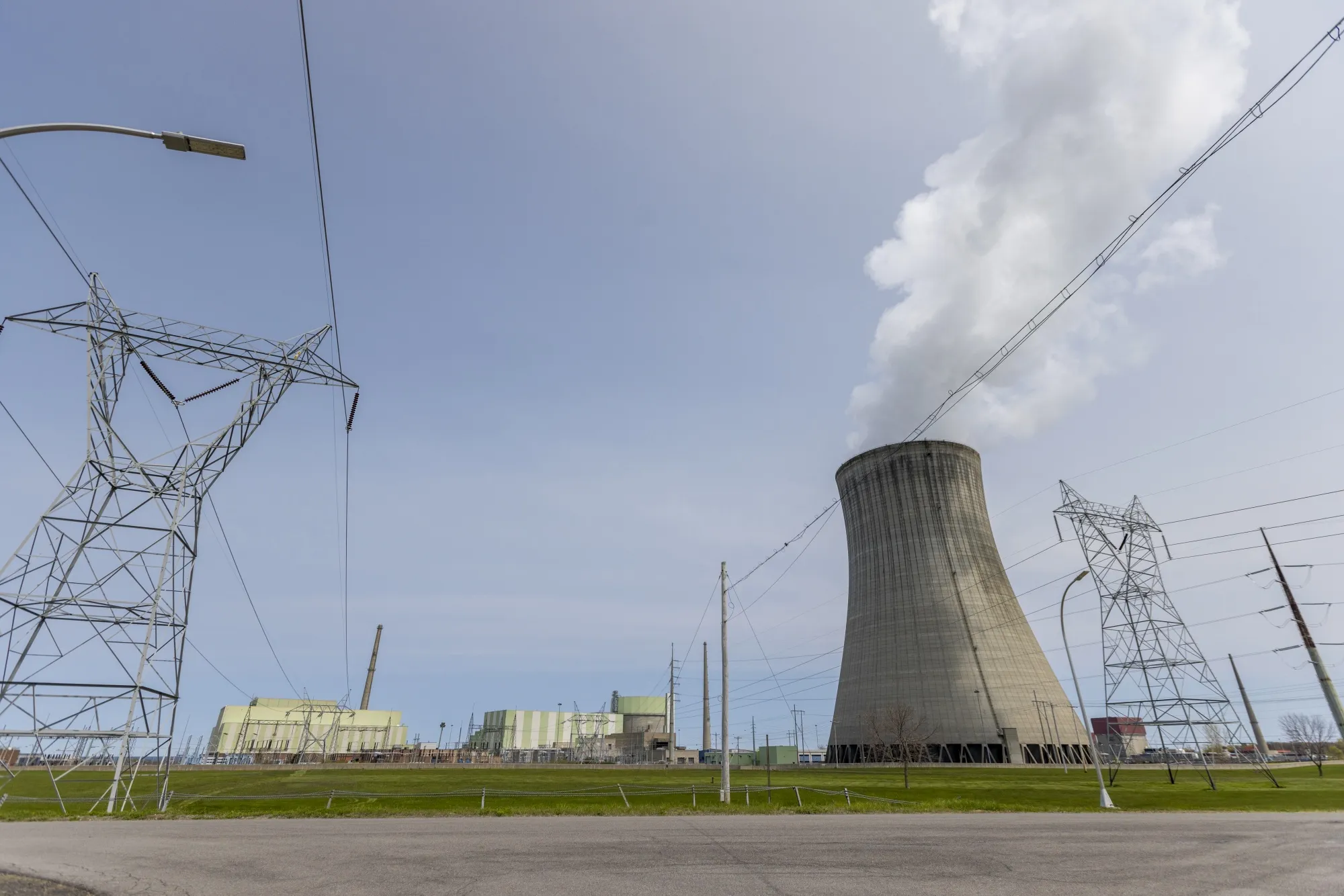 A cooling tower at a nuclear station in Scriba, New York.