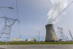 A cooling tower at a nuclear station in Scriba, New York.