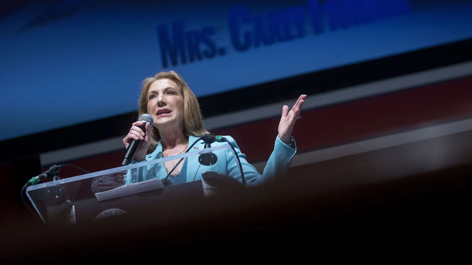 Carly Fiorina, former chairman and chief executive officer of Hewlett-Packard Co. and 2016 U.S. presidential candidate, speaks during the South Carolina Freedom Summit hosted by Citizens United and Congressman Jeff Duncan in Greenville, South Carolina, U.S., on Saturday, May 9, 2015. The Freedom Summit brings grassroots activists from across South Carolina and the surrounding area to hear from conservative leaders and presidential hopefuls.
