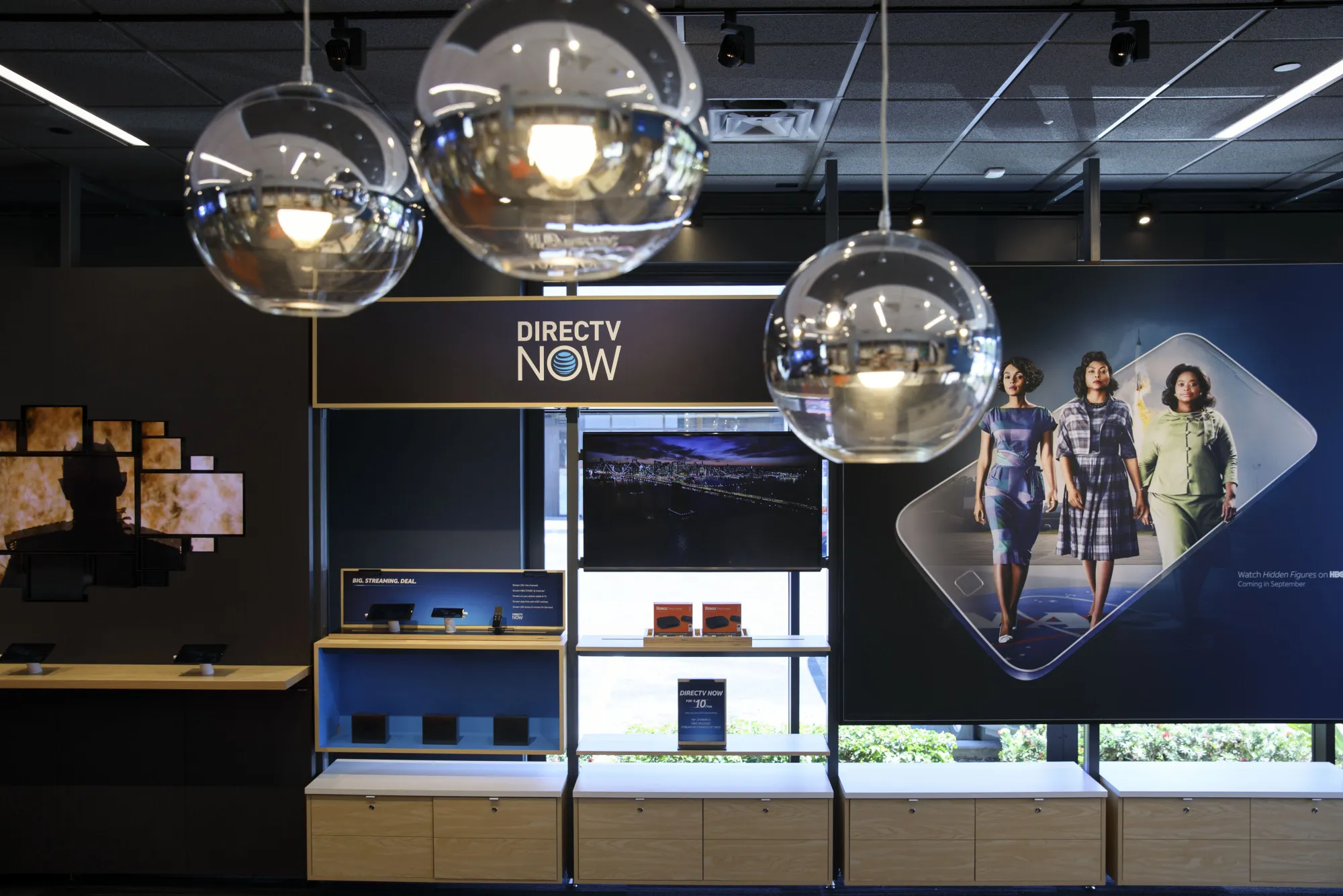 AT&amp;T Inc. DirecTV NOW enabled devices are displayed inside a company store in Newport Beach, California.