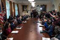 President Biden Meets With Cabinet To Discuss Infrastructure Bill's Implementation