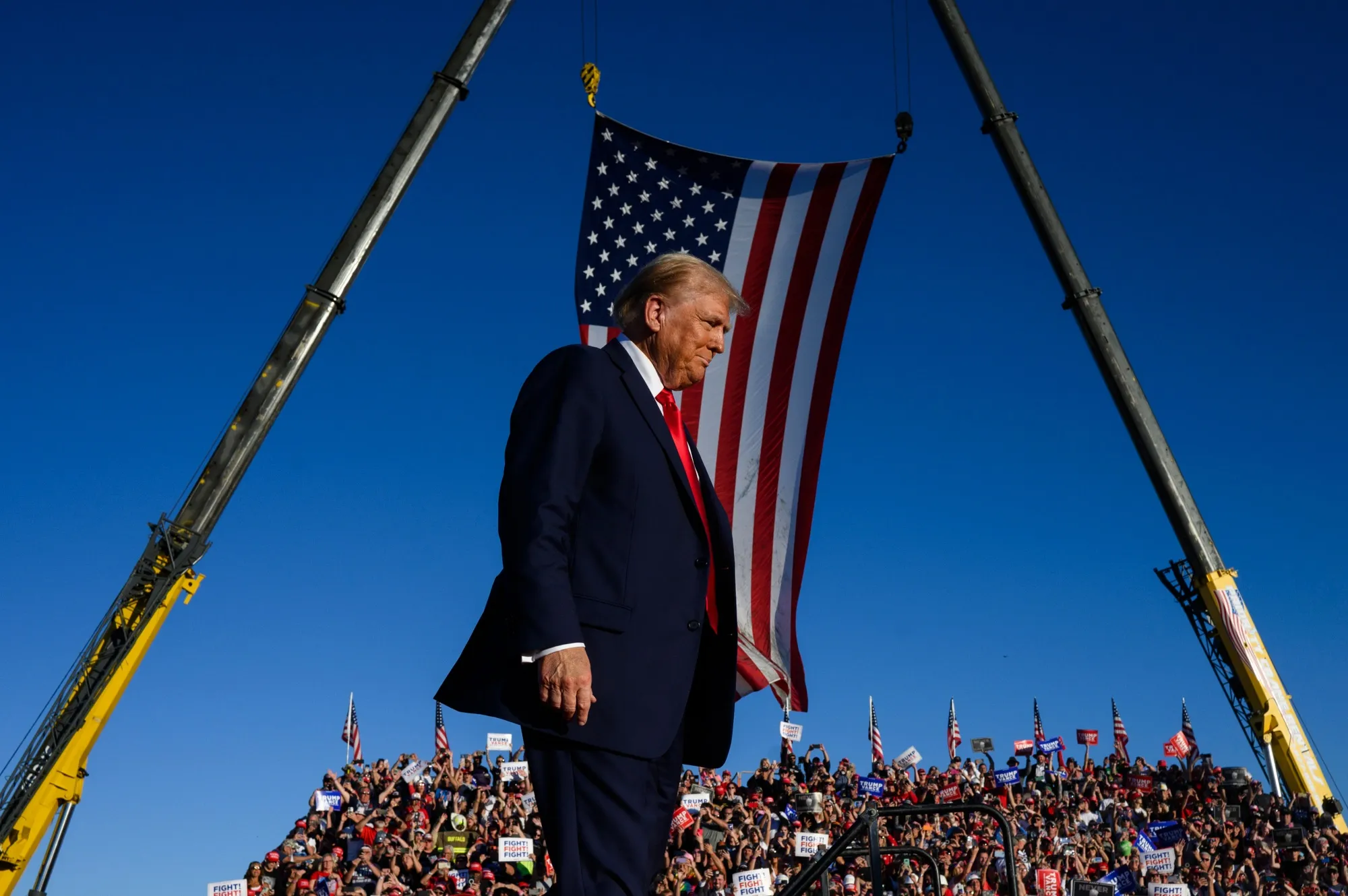 Donald Trump in Butler, Pennsylvania, US, in October.