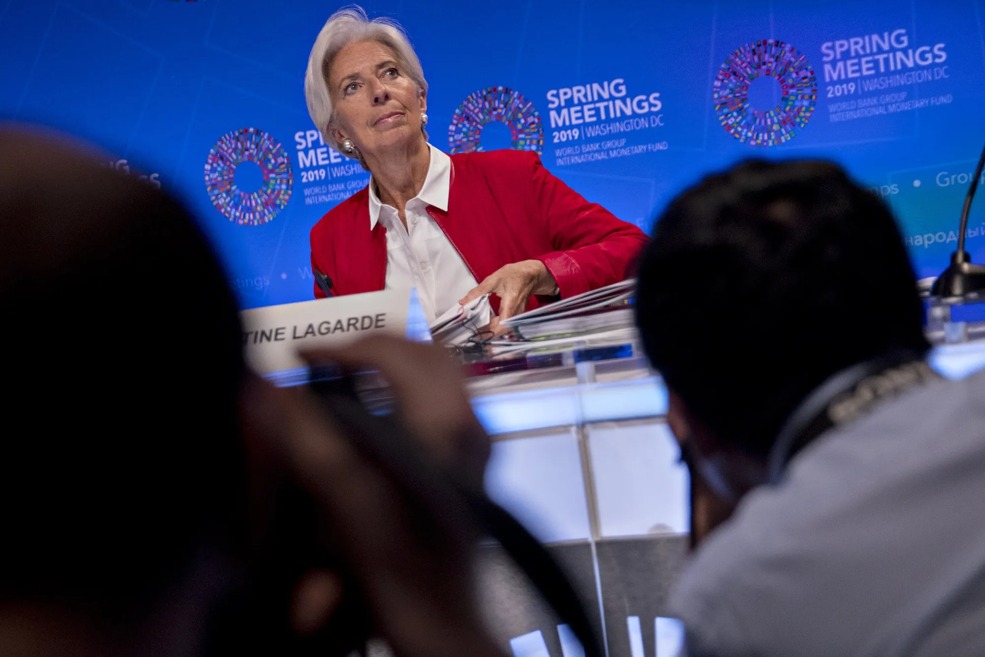 Christine Lagarde at the IMF spring meetings April 11.