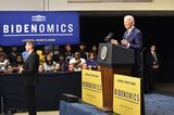 US President Joe Biden delivers remarks on Bidenomics and Republican economic policy in Maryland