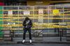 A closed smoking area due to Covid-19 in Tokyo on Feb. 28.