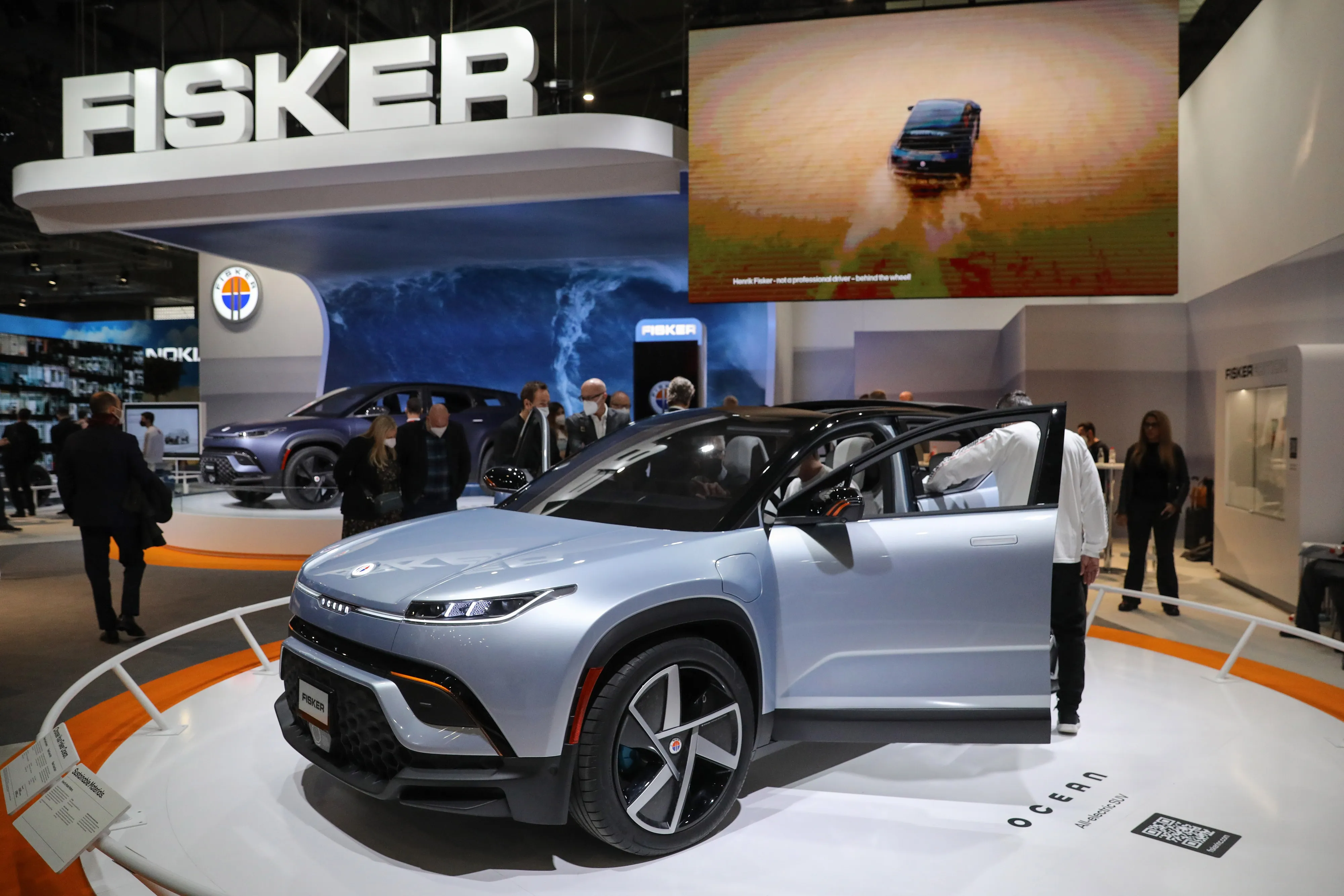 A Fisker Ocean electric sports utility vehicle.