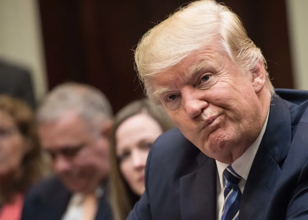 President Donald Trump attends a meeting about health care at the White House in Washington, DC, on March 13, 2017. Biotech stocks have rallied on hopes he will be lenient about drug-pricing practices.
