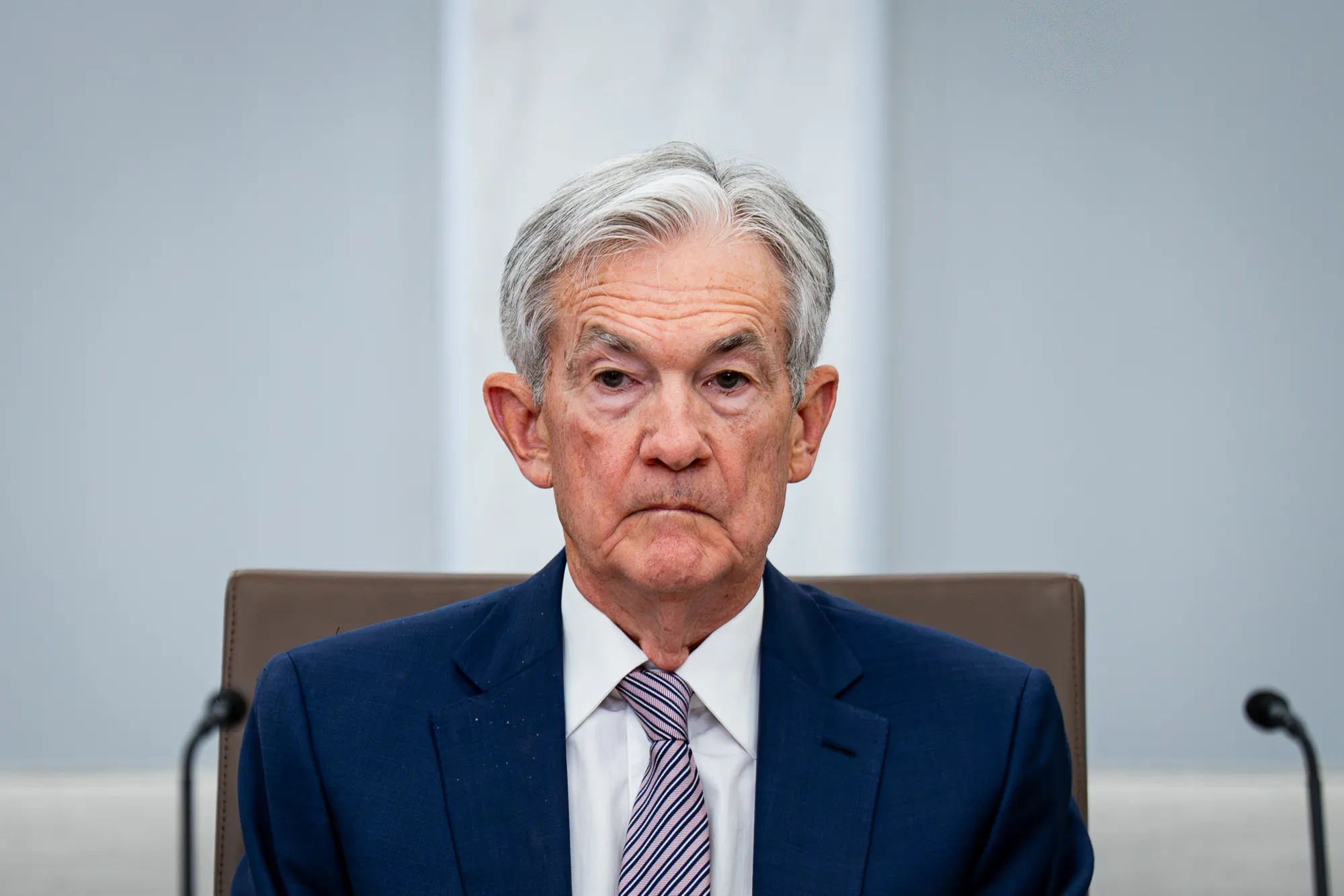 Federal Reserve Chair Jerome Powell during the Federal Reserve Board open meeting in Washington, DC,&nbsp;on&nbsp;March 19.