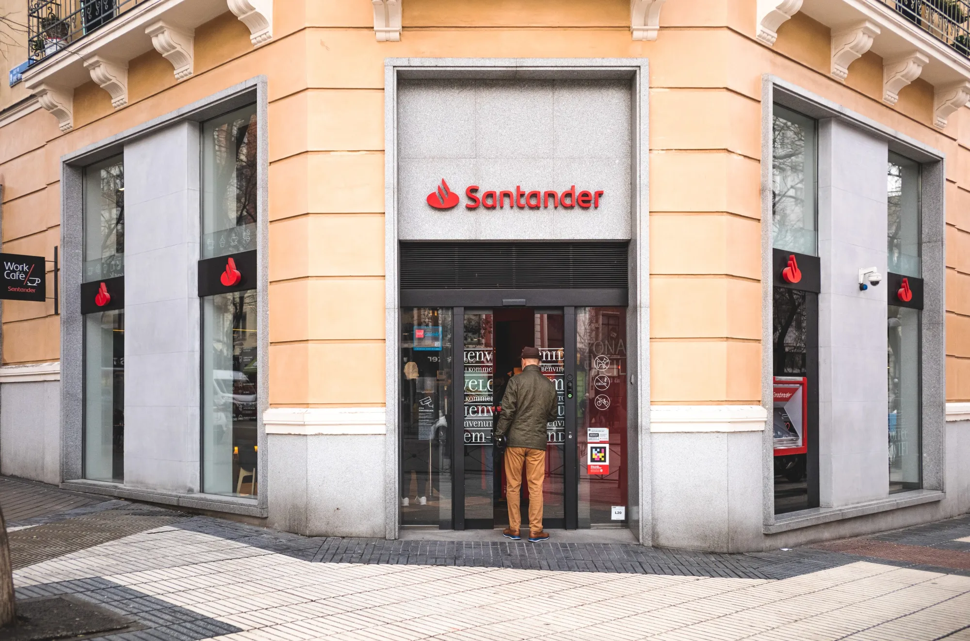 A Banco Santander SA bank branch in Madrid.