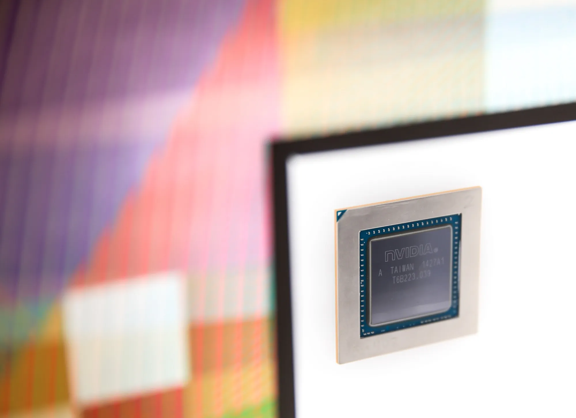 A Nvidia Corp. semiconductor chip.&nbsp;