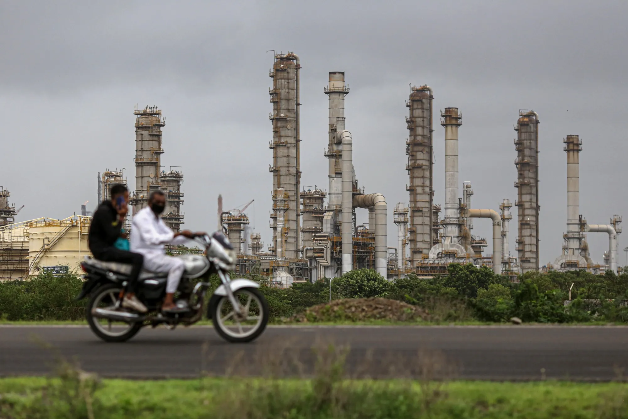 The Reliance Industries Ltd. oil refinery in Jamnagar, Gujarat, India.