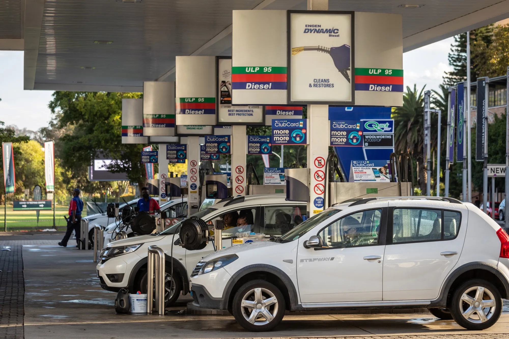 A fuel station in Cape Town.