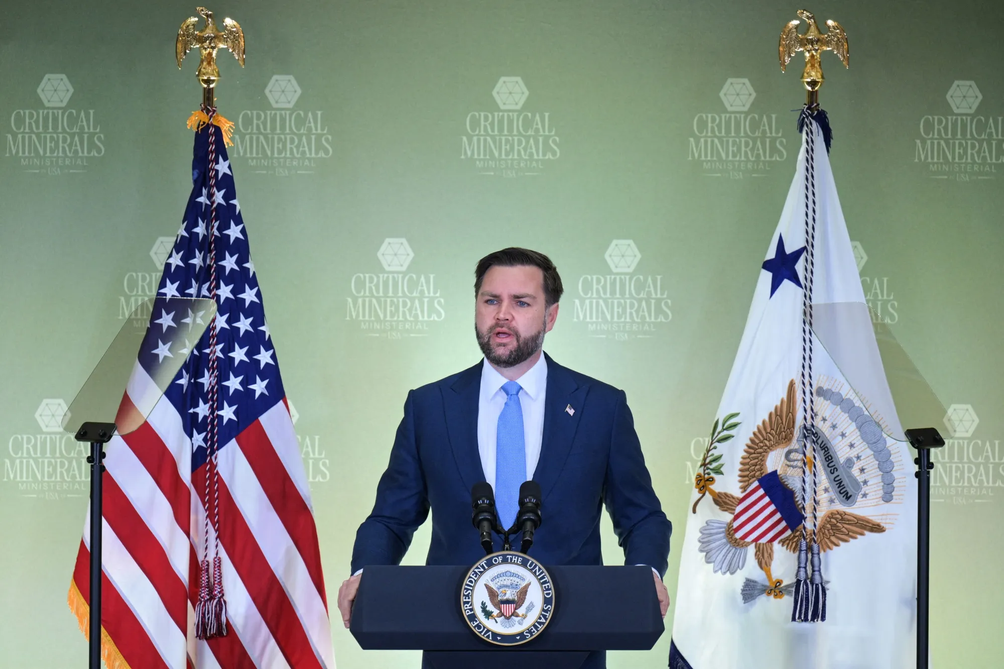 Vice President JD Vance speaks during the inaugural Critical Minerals Ministerial meeting at the State Department in Washington on Feb. 4.